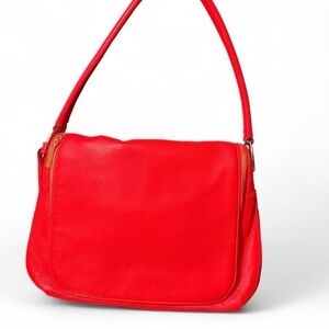 G.I.L.I. Halo Orange Leather Travel Crossbody